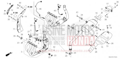 SILENCIEUX D'ECHAPPEMENT CBR600R3R de 2024